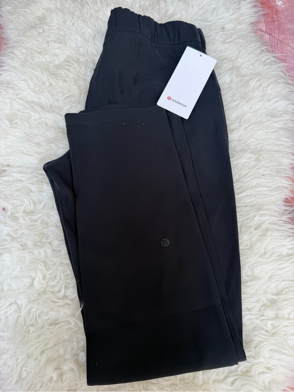 lululemon athletica Black Elastic Drawstring Joggers